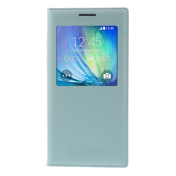 „Smart Window“ atvēramais ādas maciņš - gaiši zils (Galaxy A5 2015)