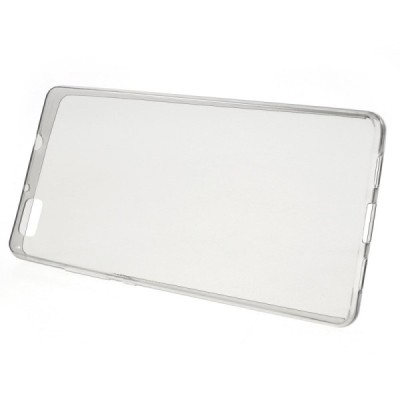 Huawei P8 Lite skaidrus (permatomas) kieto silikono TPU ploniausias pasaulyje pilkas dėklas / Priedai.lt