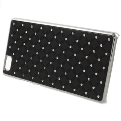 Huawei P8 Lite elegantiškas juodas dėklas su blizgučiais / Priedai.lt