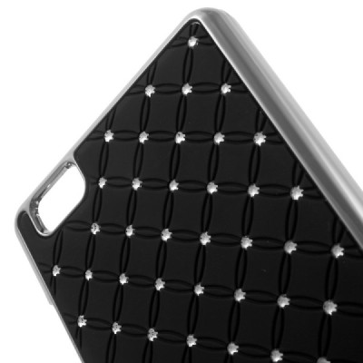 Huawei P8 Lite elegantiškas juodas dėklas su blizgučiais / Priedai.lt
