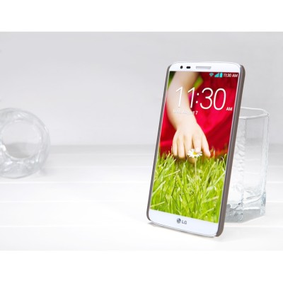 LG G2 Nillkin Frosted Shield brūns plastmasas futrālis + ekrāna aizsargplēve / Vacins.lv