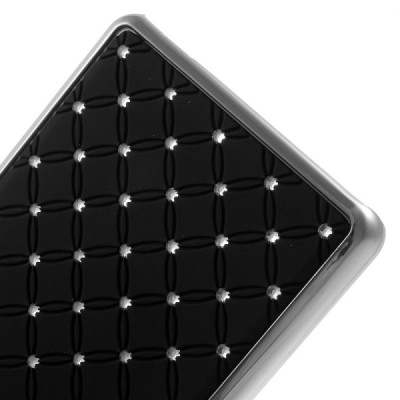 Huawei P8 Lite elegantiškas juodas dėklas su blizgučiais / Priedai.lt