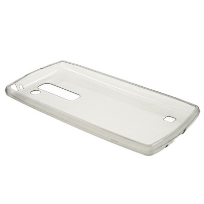 LG Spirit 4G LTE dzidrs (caurspīdīgs) cieta silikona TPU pasaulē planākais pelēks apvalks / Vacins.lv