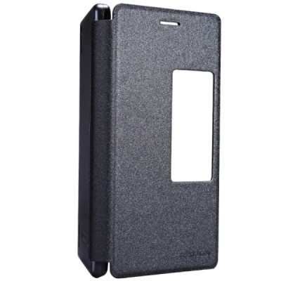 Huawei Ascend P7 „Nillkin“ Sparkle atvēramais pelēks maciņš / Vacins.lv