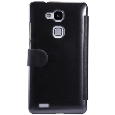 Ascend Mate 7 juodas odinis atverčiamas Nillkin Fresh dėklas / Priedai.lt