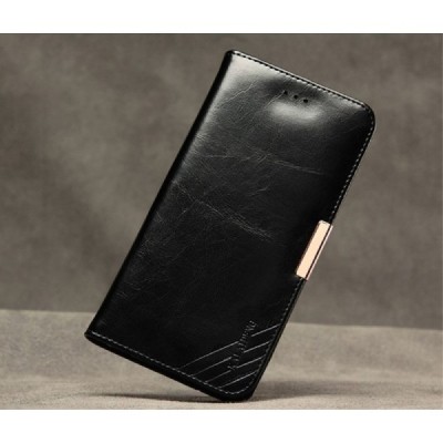 „Kalaideng“ Royale atverčiamas juodas odinis Apple iPhone 6 Plus (6s Plus) dėklas / Priedai.lt