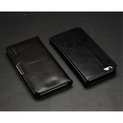 „Kalaideng“ Royale atverčiamas juodas odinis Apple iPhone 6 Plus (6s Plus) dėklas / Priedai.lt