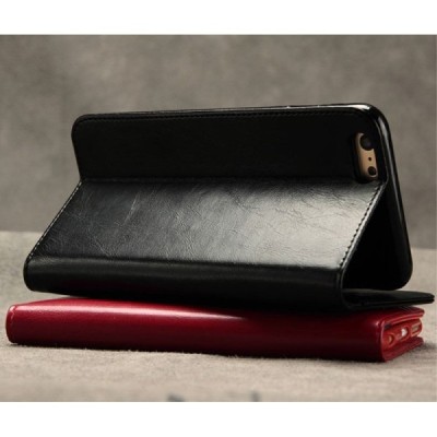 „Kalaideng“ Royale atverčiamas juodas odinis Apple iPhone 6 Plus (6s Plus) dėklas / Priedai.lt