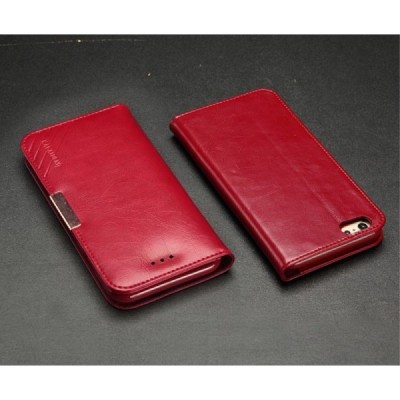 „Kalaideng“ Royale atverčiamas raudonas odinis Apple iPhone 6 Plus (6s Plus) dėklas / Priedai.lt