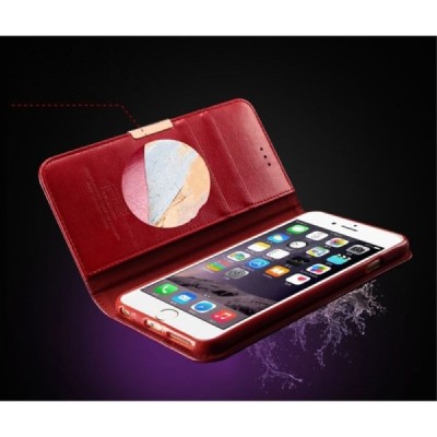 „Kalaideng“ Royale atverčiamas raudonas odinis Apple iPhone 6 Plus (6s Plus) dėklas / Priedai.lt