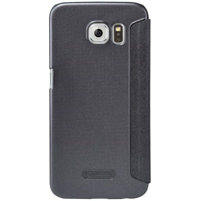 Samsung Galaxy S6 (G920) „Nillkin“ Sparkle atvēramais pelēks maciņš / Vacins.lv