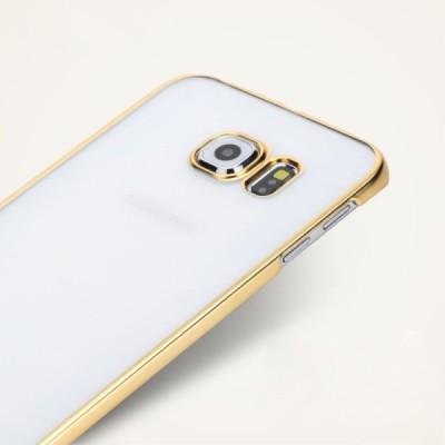 Samsung Galaxy S6 (G920) Rock Neon dzidrs (caurspīdīgs) zelta plastmasas apvalks / Vacins.lv