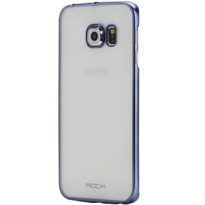 Samsung Galaxy S6 (G920) Rock Neon plastikinis skaidrus permatomas mėlynas dėklas / Priedai.lt