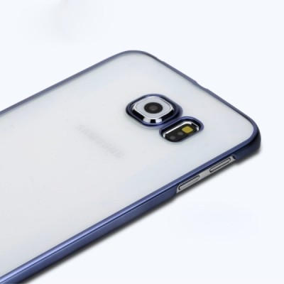 Samsung Galaxy S6 (G920) Rock Neon plastikinis skaidrus permatomas mėlynas dėklas / Priedai.lt