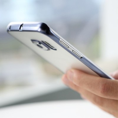 Samsung Galaxy S6 (G920) Rock Neon plastikinis skaidrus permatomas mėlynas dėklas / Priedai.lt