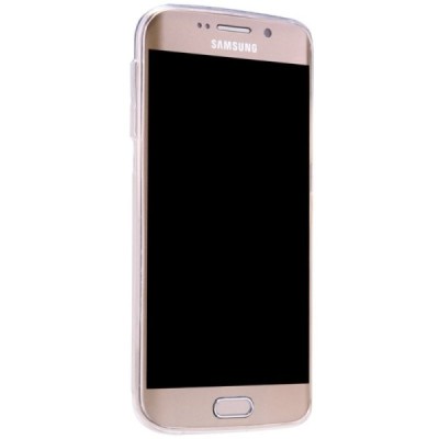 Samsung Galaxy S6 Edge (G925) Nillkin Nature plonas skaidrus (permatomas) silikoninis TPU bespalvis dėklas / Priedai.lt