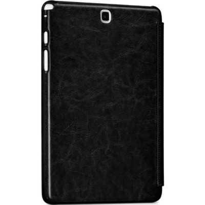 Prabangus „HOCO“ Retro Crystal serijos odinis atverčiamas juodas Samsung Galaxy Tab A 9.7 (T555, T550) dėklas / Priedai.lt