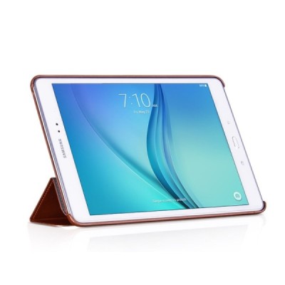 Greznais „HOCO“ Retro sērijas ādas atvērams brūns Samsung Galaxy Tab A 9.7 (T555, T550) maciņš / Vacins.lv