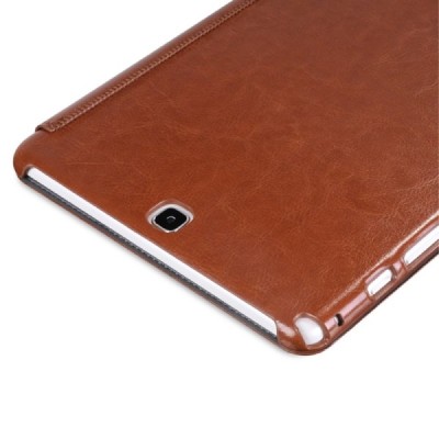Greznais „HOCO“ Retro sērijas ādas atvērams brūns Samsung Galaxy Tab A 9.7 (T555, T550) maciņš / Vacins.lv