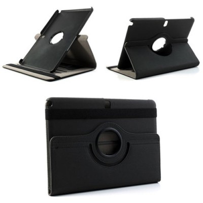 Atverčiamas juodas Samsung Galaxy Note 10.1 2014 P600 (P605) dėklas (dėkliukas) - piniginė, sukiojamas 360° / Priedai.lt