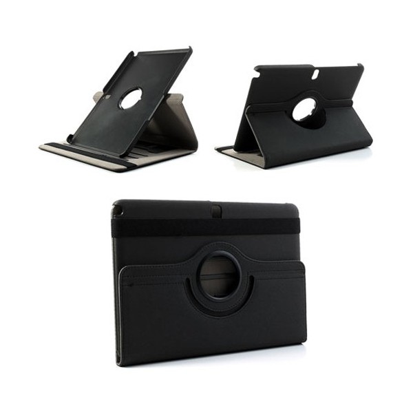 Atvēramais 360° futrālis, maciņš - melns (Note 10.1 2014)
