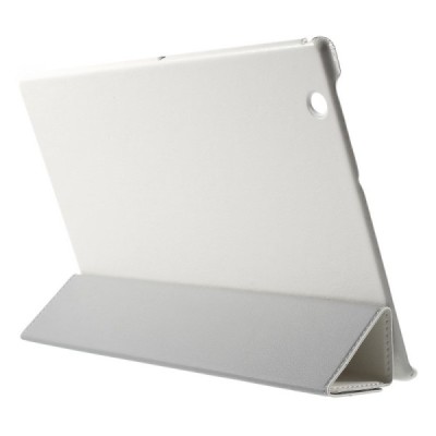 Sony Xperia Tablet Z4 atvēramais balts ādas maciņš / Vacins.lv