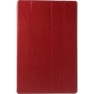 Sony Xperia Tablet Z4 atvēramais sarkans ādas maciņš / Vacins.lv
