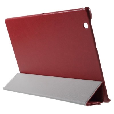 Sony Xperia Tablet Z4 atvēramais sarkans ādas maciņš / Vacins.lv