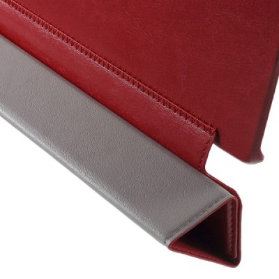 Sony Xperia Tablet Z4 atvēramais sarkans ādas maciņš / Vacins.lv