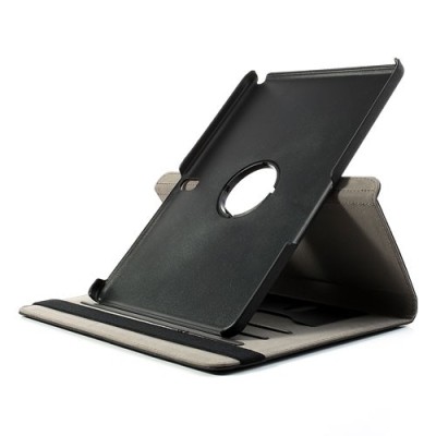 Samsung Galaxy Note 10.1 2014 P600 (P605) melns atvēramais 360° futrālis - maciņš, grozās 360° grādu apjomā / Vacins.lv