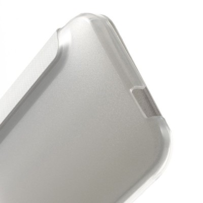 HTC One (M8) mini 2 View Window atverčiamas baltas dėklas / Priedai.lt