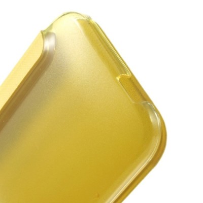 HTC One (M8) mini 2 View Window atverčiamas geltonas dėklas / Priedai.lt