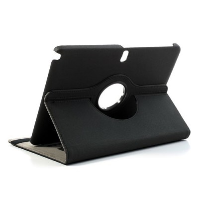 Samsung Galaxy Note 10.1 2014 P600 (P605) melns atvēramais 360° futrālis - maciņš, grozās 360° grādu apjomā / Vacins.lv