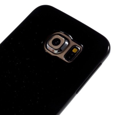 Samsung Galaxy S6 Edge (G925) Mercury juodas kieto silikono tpu dėklas - nugarėlė / Priedai.lt