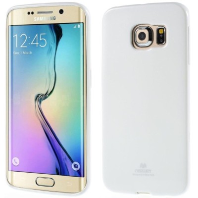 Samsung Galaxy S6 Edge (G925) Mercury balts cieta silikona (TPU) apvalks / vacins.lv