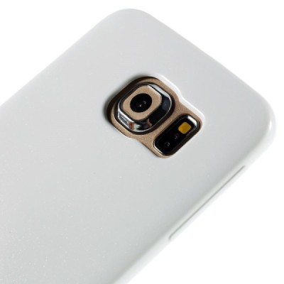 Samsung Galaxy S6 Edge (G925) Mercury baltas kieto silikono tpu dėklas - nugarėlė / Priedai.lt