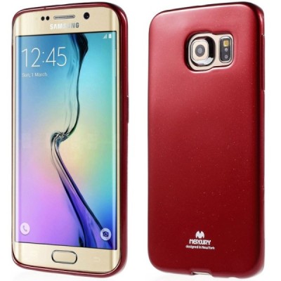 Samsung Galaxy S6 Edge (G925) Mercury sarkans cieta silikona (TPU) apvalks / vacins.lv