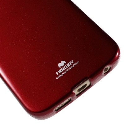 Samsung Galaxy S6 Edge (G925) Mercury sarkans cieta silikona (TPU) apvalks / vacins.lv