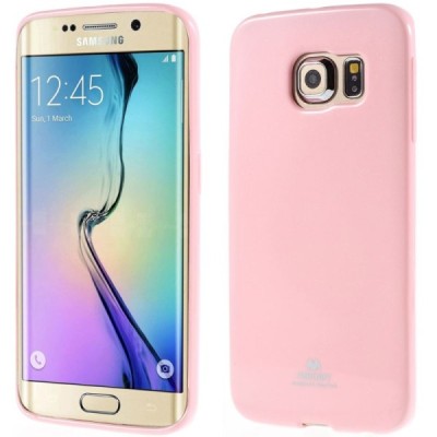 Samsung Galaxy S6 Edge (G925) Mercury gaiši rozs cieta silikona (TPU) apvalks / vacins.lv