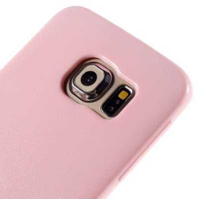 Samsung Galaxy S6 Edge (G925) Mercury šviesiai rožinis kieto silikono tpu dėklas - nugarėlė / Priedai.lt