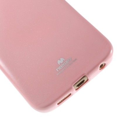 Samsung Galaxy S6 Edge (G925) Mercury šviesiai rožinis kieto silikono tpu dėklas - nugarėlė / Priedai.lt