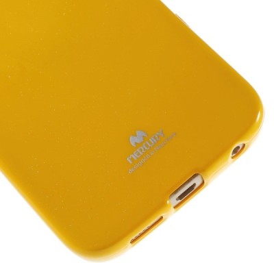 Samsung Galaxy S6 Edge (G925) Mercury geltonas kieto silikono tpu dėklas - nugarėlė / Priedai.lt
