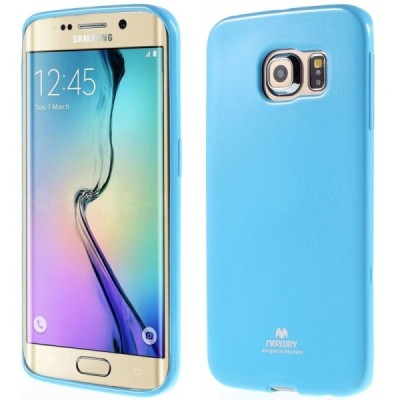 Samsung Galaxy S6 Edge (G925) Mercury gaiši zils cieta silikona (TPU) apvalks / vacins.lv