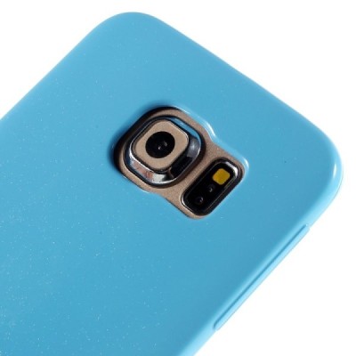 Samsung Galaxy S6 Edge (G925) Mercury gaiši zils cieta silikona (TPU) apvalks / vacins.lv