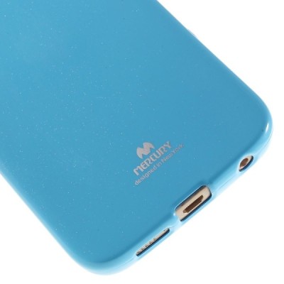 Samsung Galaxy S6 Edge (G925) Mercury gaiši zils cieta silikona (TPU) apvalks / vacins.lv