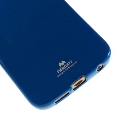 Samsung Galaxy S6 Edge (G925) Mercury tumši zils cieta silikona (TPU) apvalks / vacins.lv