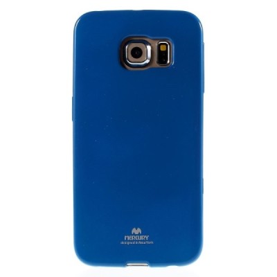 Samsung Galaxy S6 Edge (G925) Mercury tumši zils cieta silikona (TPU) apvalks / vacins.lv
