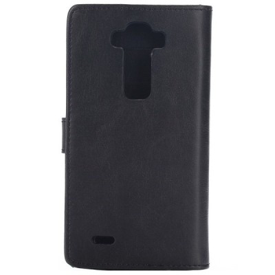 LG G Flex 2 H955 atverčiamas juodas odinis retro dėklas - piniginė / Priedai.lt