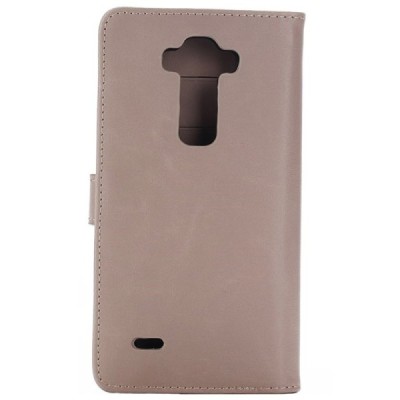 LG G Flex 2 H955 atverčiamas smėlio spalvos odinis retro dėklas - piniginė / Priedai.lt