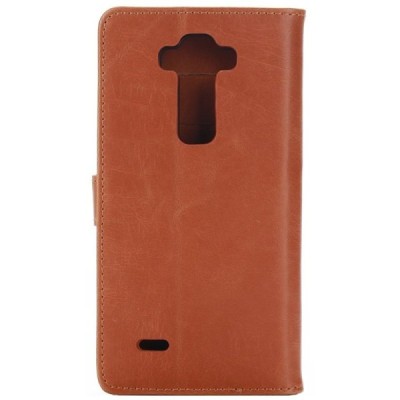 LG G Flex 2 H955 atverčiamas šviesiai rudos spalvos odinis retro dėklas - piniginė / Priedai.lt